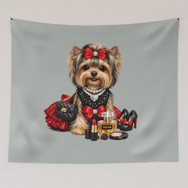 Item preview, Glamorous Yorkie Queen – Sparkle Dog Mom Design designed and sold by Yorkie Magic Studio .