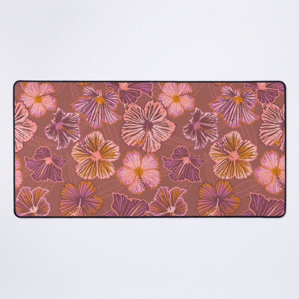 Item preview, Tropical Hibiscus Dusty Pink Botanical Boho Print designed and sold by anigui.