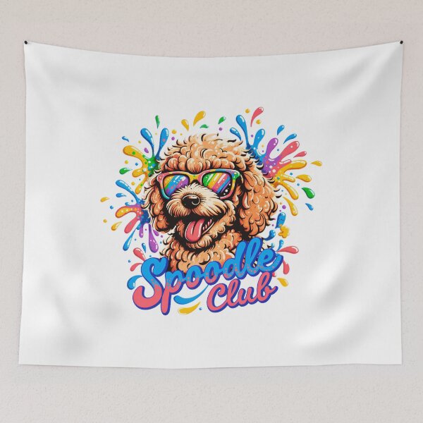 Item preview, Spoodle Club Color Splash Dog Design – Cute Spoodle Lover Gift designed and sold by ArcticFoxStudio.