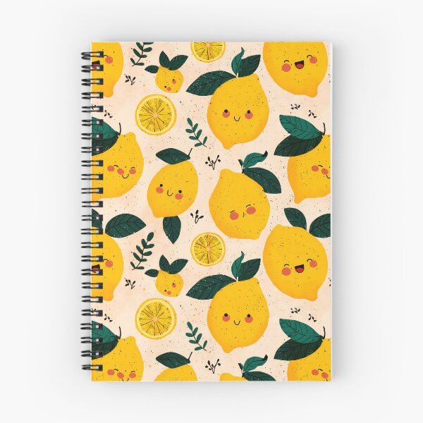 Item preview, Kawaii Happy Lemon Pattern designed and sold by Whimsical Wayfarer.