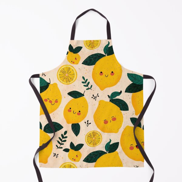 Item preview, Kawaii Happy Lemon Pattern designed and sold by Whimsical Wayfarer.