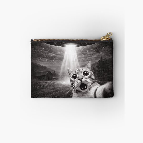 Item preview, Alien Abduction Cat Selfie designed and sold by FlyingKickF.