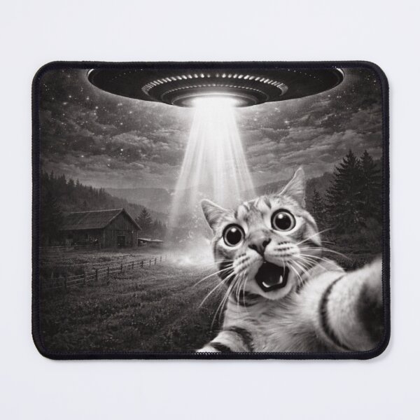 Item preview, Alien Abduction Cat Selfie designed and sold by FlyingKickF.