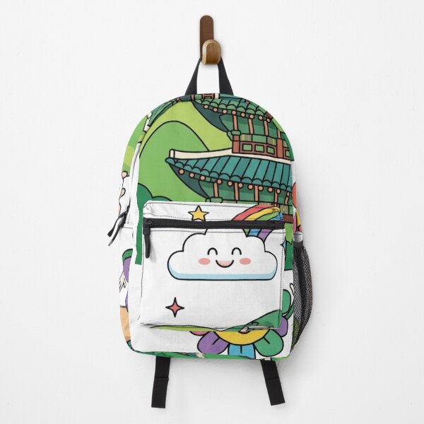 Item preview, Cute Korean Temple with Rainbow and Happy Flowers designed and sold by M.Store.