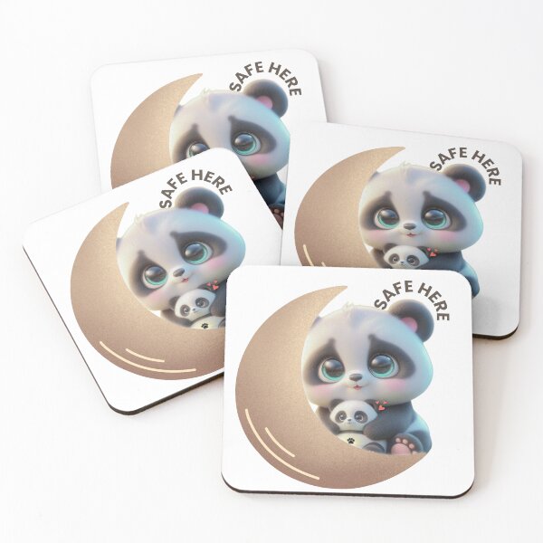 Item preview, Golden Moon Panda Sticker – Cute Kawaii Panda Aesthetic Design designed and sold by lunadesignsmoon.