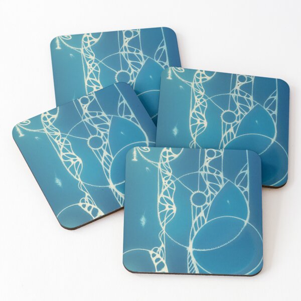 Item preview, Turquoise Line Art designed and sold by Lakuekarts.