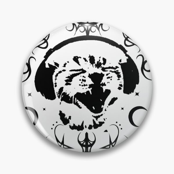 Item preview, Cat with headphones. Ornamental cyber art designed and sold by Tribalgothss.