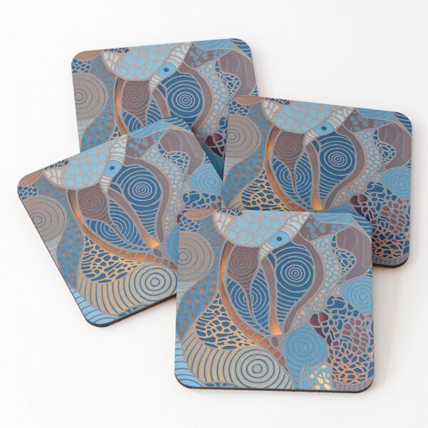 Item preview, Blue Copper Organic Pattern designed and sold by Lakuekarts.