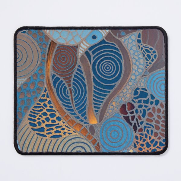 Item preview, Blue Copper Organic Pattern designed and sold by Lakuekarts.