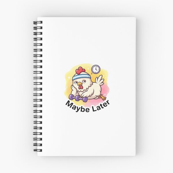 Item preview, Maybe I Ate Late Cute Chicken Sticker | Morning Workout Meme Quote | Gym Time designed and sold by MagicDesignCre.