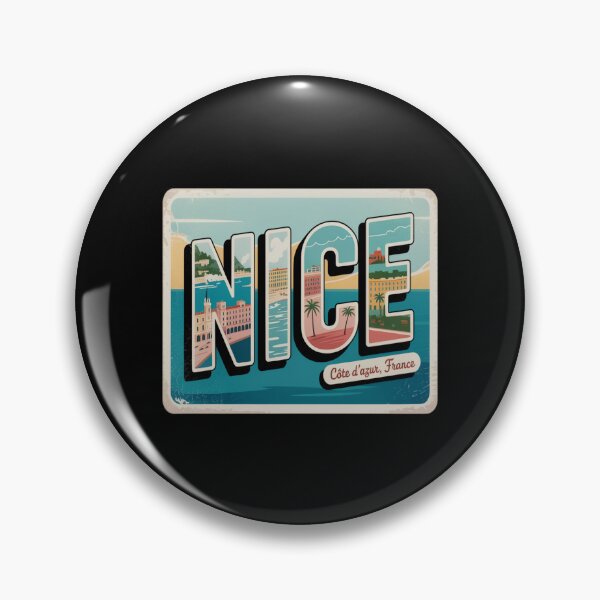 Item preview, Nice France Vintage Postcard Sticker – Côte d’Azur Retro Travel Art designed and sold by stickercuffs.