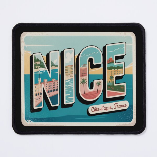 Item preview, Nice France Vintage Postcard Sticker – Côte d’Azur Retro Travel Art designed and sold by stickercuffs.