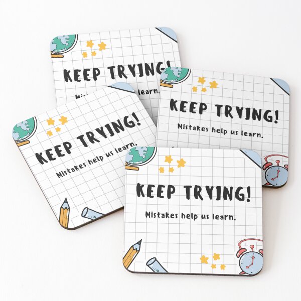 Item preview, “Mistakes help us learn.” | Keep  Trying |  designed and sold by Grixel's Paang Gala Shop.