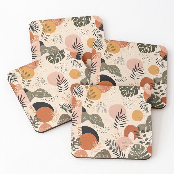 Item preview, Boho Abstract Botanical Pattern Design designed and sold by NaphDesigns.