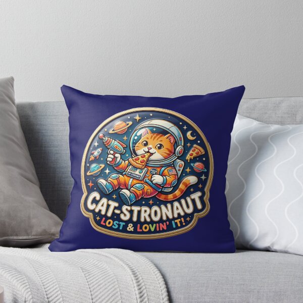Item preview, Cat-stronaut – Space Cat with Pizza & Raygun designed and sold by Girih.