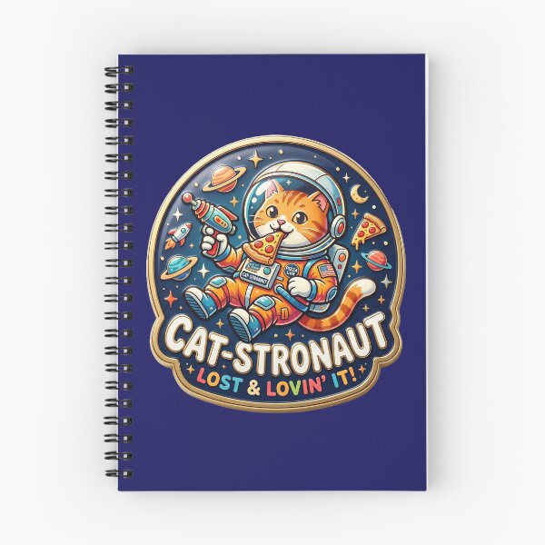 Item preview, Cat-stronaut – Space Cat with Pizza & Raygun designed and sold by Girih.