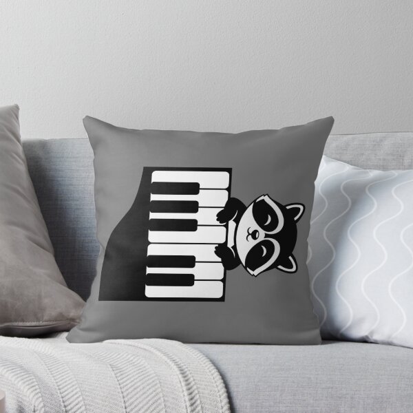 Item preview, Raccoon playing the piano designed and sold by InkRiot Studios.