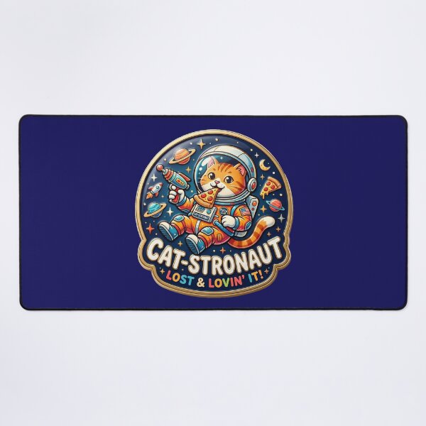 Item preview, Cat-stronaut – Space Cat with Pizza & Raygun designed and sold by Girih.