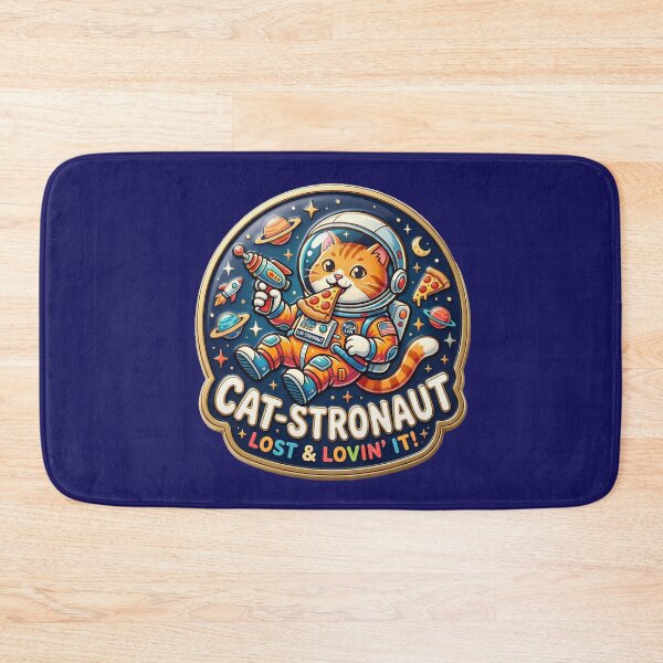 Item preview, Cat-stronaut – Space Cat with Pizza & Raygun designed and sold by Girih.