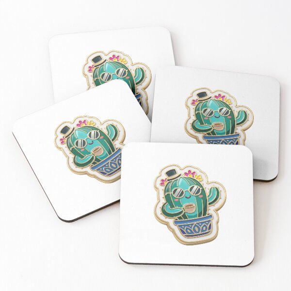 Item preview, Cactus Gentleman – Humorous character with top hat, sunglasses & flowers designed and sold by Girih.
