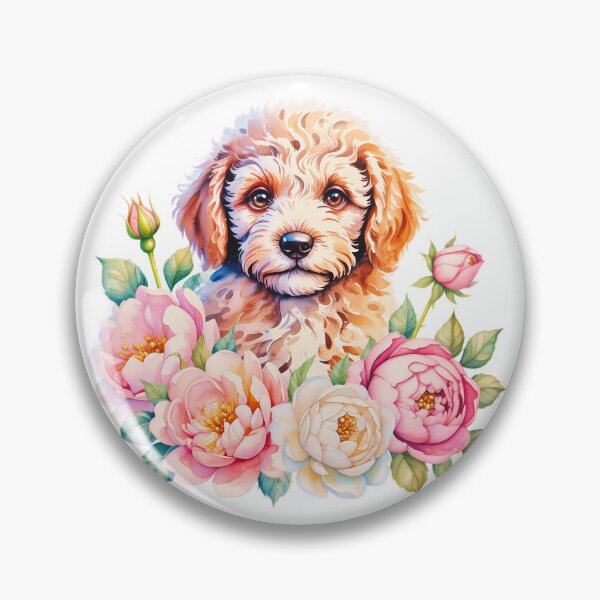 Item preview, Floral Spoodle Puppy Watercolor Design – Cute Spoodle Dog Lover Gift designed and sold by ArcticFoxStudio.