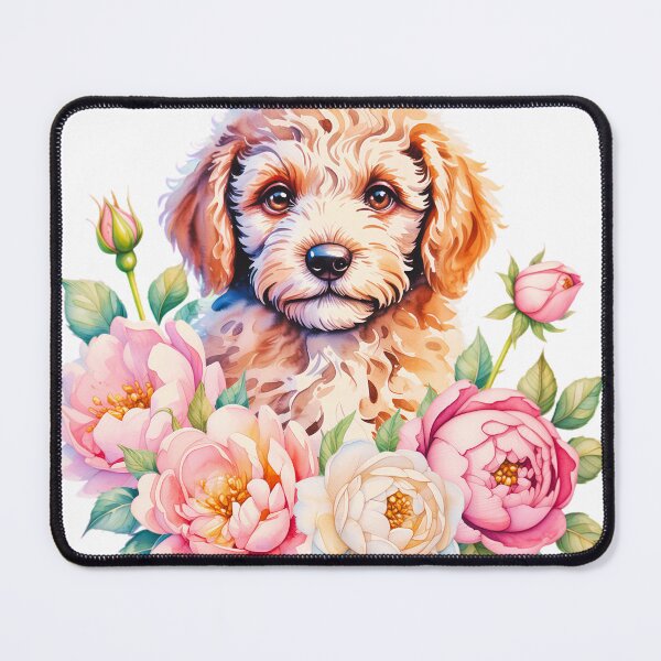 Item preview, Floral Spoodle Puppy Watercolor Design – Cute Spoodle Dog Lover Gift designed and sold by ArcticFoxStudio.