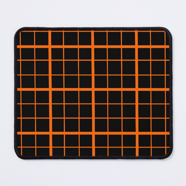 Item preview, Orange On Black Grid Windowpane Check Design  designed and sold by PatternTitan.