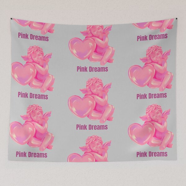 Item preview, Pink Dreams Cupid | Cute Chrome Angel Art designed and sold by Rawafi Art Studio.