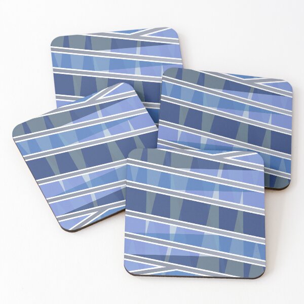 Item preview, Blue and Grey Abstract Geometric designed and sold by Sharon Schwalbe.