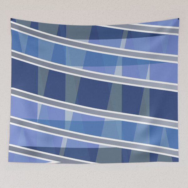 Item preview, Blue and Grey Abstract Geometric designed and sold by Sharon Schwalbe.