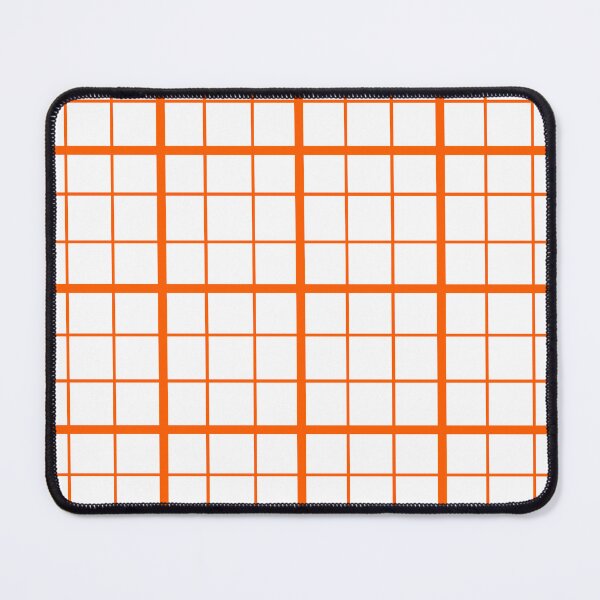 Item preview, Orange On White Grid Windowpane Check Design designed and sold by PatternTitan.