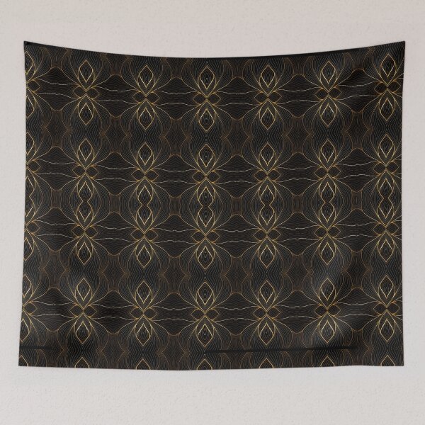 Item preview, ⁠ Minimalist Gold Line Art Floral Pattern⁠ designed and sold by IO Soul Spaces.