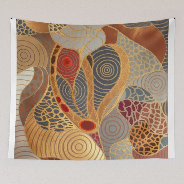 Item preview, Golden Organic Geometry Pattern designed and sold by Lakuekarts.