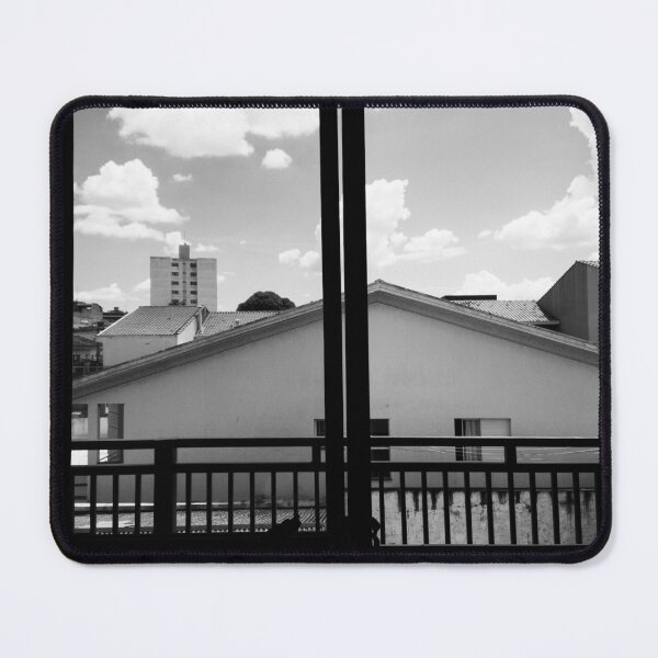 Item preview, Black and White Cityscape Urban Window Minimalist Photo designed and sold by Ayiti-Mar.
