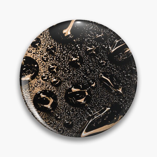 Item preview, Golden Obsidian Rain | Abstract Water Droplets Macro Photography designed and sold by Exodoi.