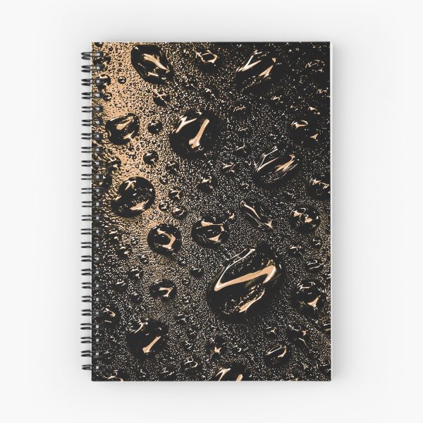 Item preview, Golden Obsidian Rain | Abstract Water Droplets Macro Photography designed and sold by Exodoi.