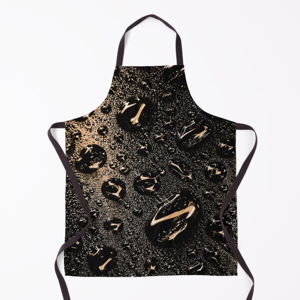 Item preview, Golden Obsidian Rain | Abstract Water Droplets Macro Photography designed and sold by Exodoi.
