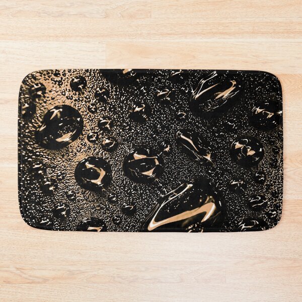 Item preview, Golden Obsidian Rain | Abstract Water Droplets Macro Photography designed and sold by Exodoi.