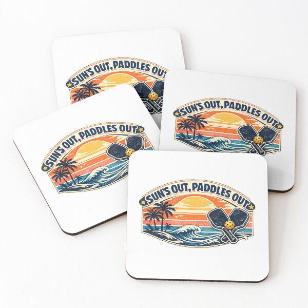 Item preview, Vacation Pickleball Club Retro Beach Tee — Sun's Out Paddles Out designed and sold by Cool-M-Apparel.