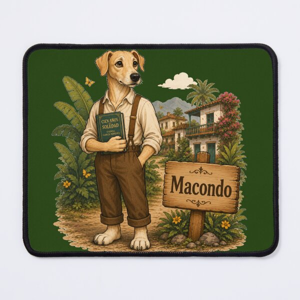 Item preview, Macondo Dog – One Hundred Years of Solitude Literary Illustration designed and sold by Caradestrella.