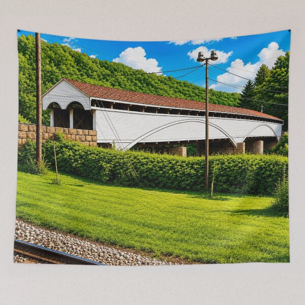 Item preview, Philippi Covered Bridge rustic designed and sold by gotucoveredart.
