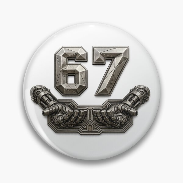 Item preview, Futuristic 67 Cyberpunk Metallic Mecha Logo Design designed and sold by yachstudio.