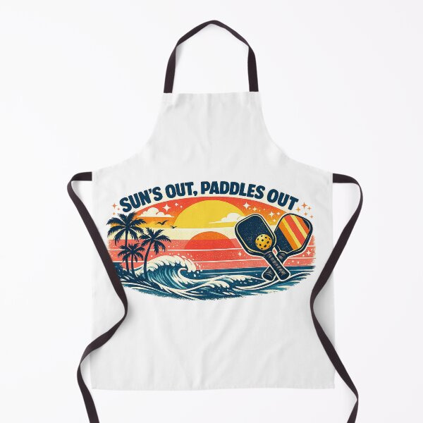 Item preview, Retro Pickleball Sunset Tee — Sun's Out Paddles Out Summer Shirt designed and sold by Cool-M-Apparel.