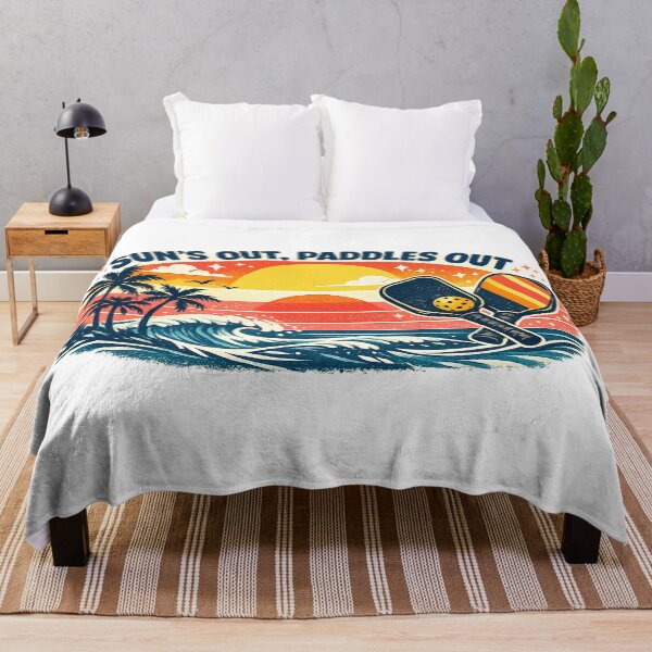 Item preview, Retro Pickleball Sunset Tee — Sun's Out Paddles Out Summer Shirt designed and sold by Cool-M-Apparel.