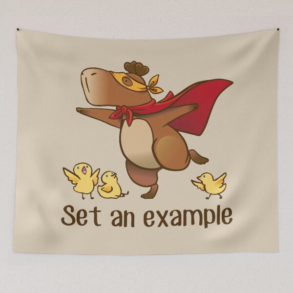 Item preview, Capybara with children set an example designed and sold by Konopikyu.