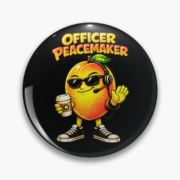 Item preview, Officer Peacemaker | Cool Peach Cartoon Character designed and sold by GreennieArt.