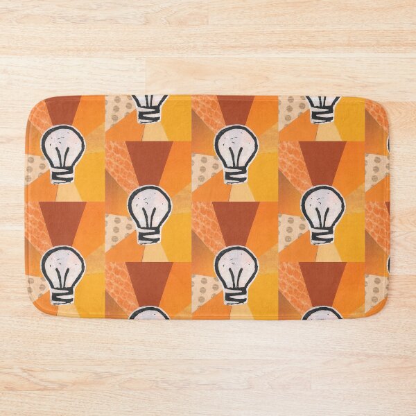 Item preview, Lightbulb Lino print collage designed and sold by zinesbyscout.