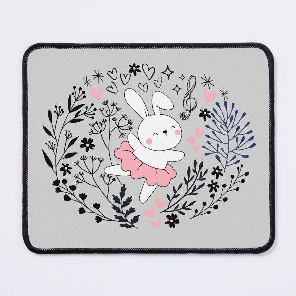 Item preview, Bunny ballerina dancing in a field of flowers designed and sold by InkRiot Studios.