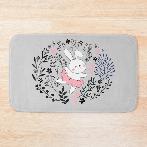 Item preview, Bunny ballerina dancing in a field of flowers designed and sold by InkRiot Studios.