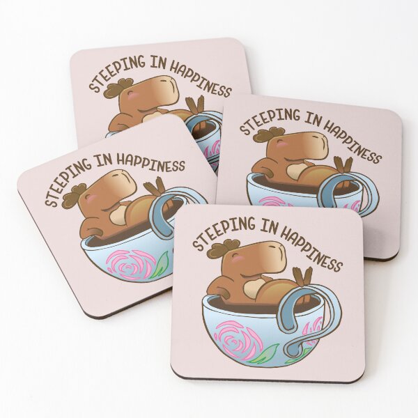 Item preview, Capybara in a cup steeping in happiness designed and sold by Konopikyu.